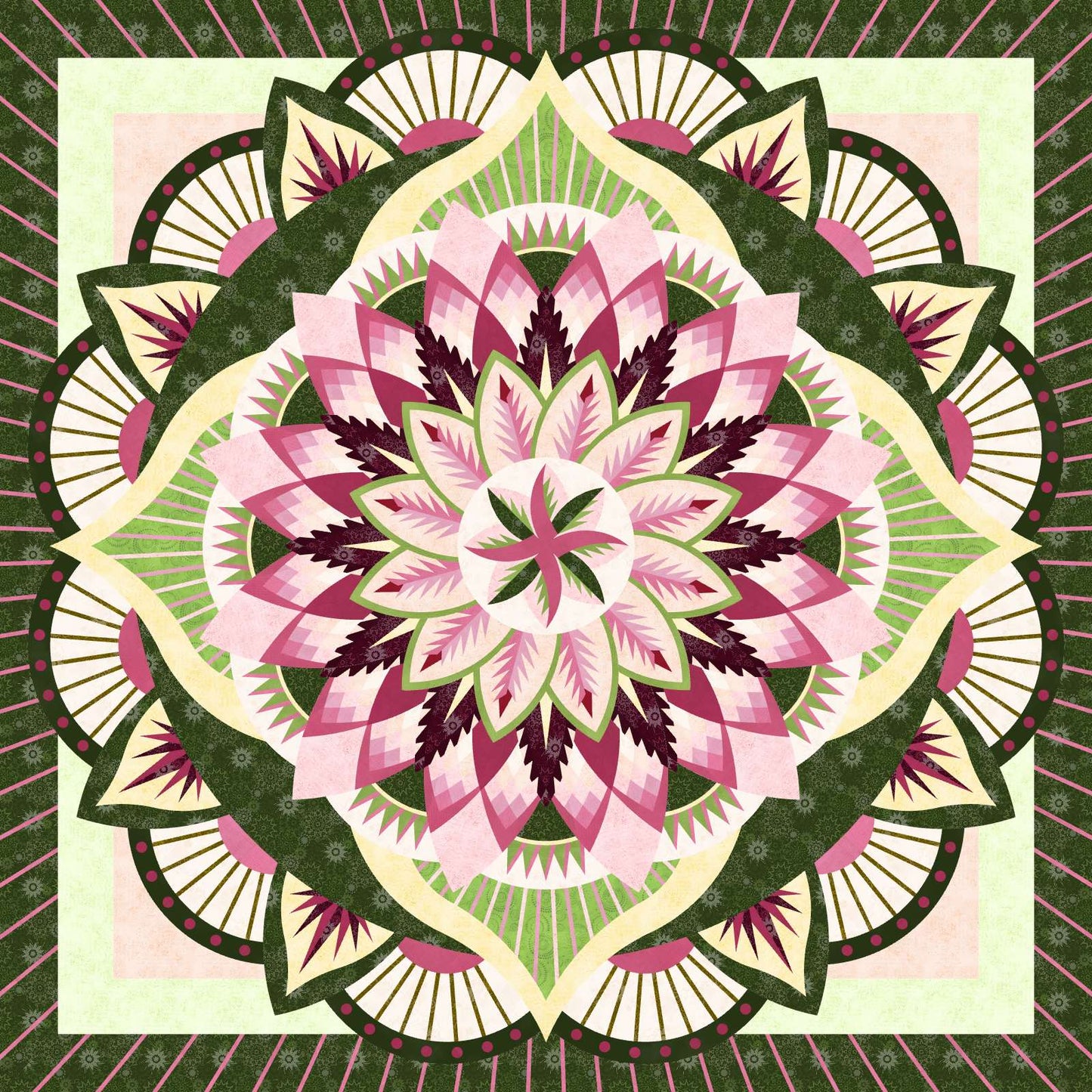 Dinner Plate Dahlia Quilt Kit - Fabric Only (Preorder)