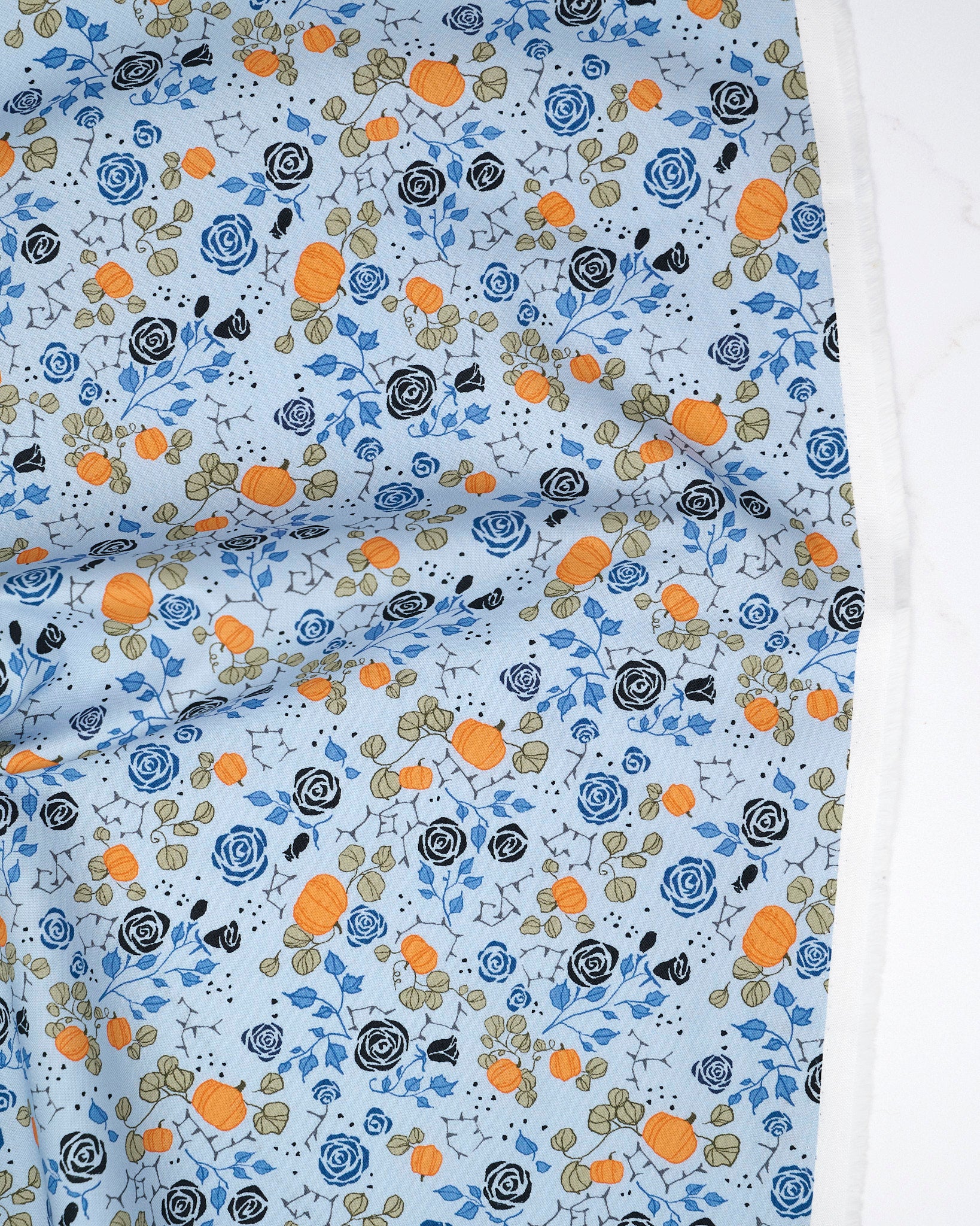 Small Garden Florals Sky quilting fabric, part of the Coven fabric collection by Robin Pickens (SKU: 48803 11)