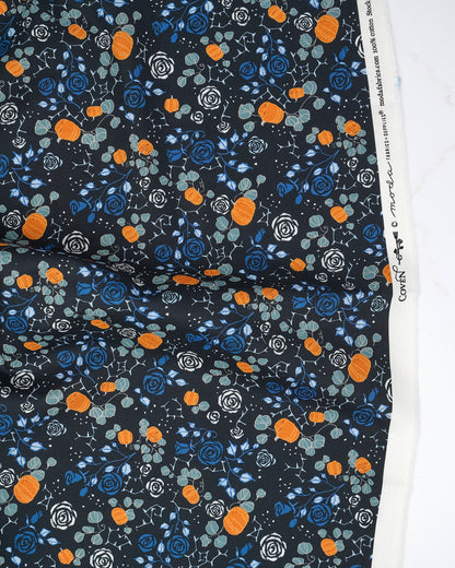 Small Garden Florals Onyx quilting fabric, part of the Coven fabric collection by Robin Pickens (SKU: 48803 16)