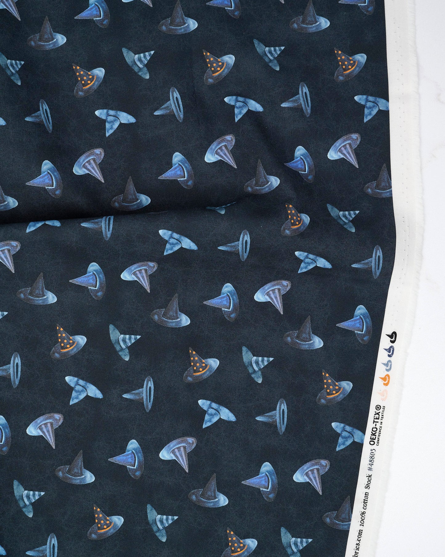 Witch Hats Onyx quilting fabric, part of the Coven fabric collection by Robin Pickens (SKU: 48805 16)