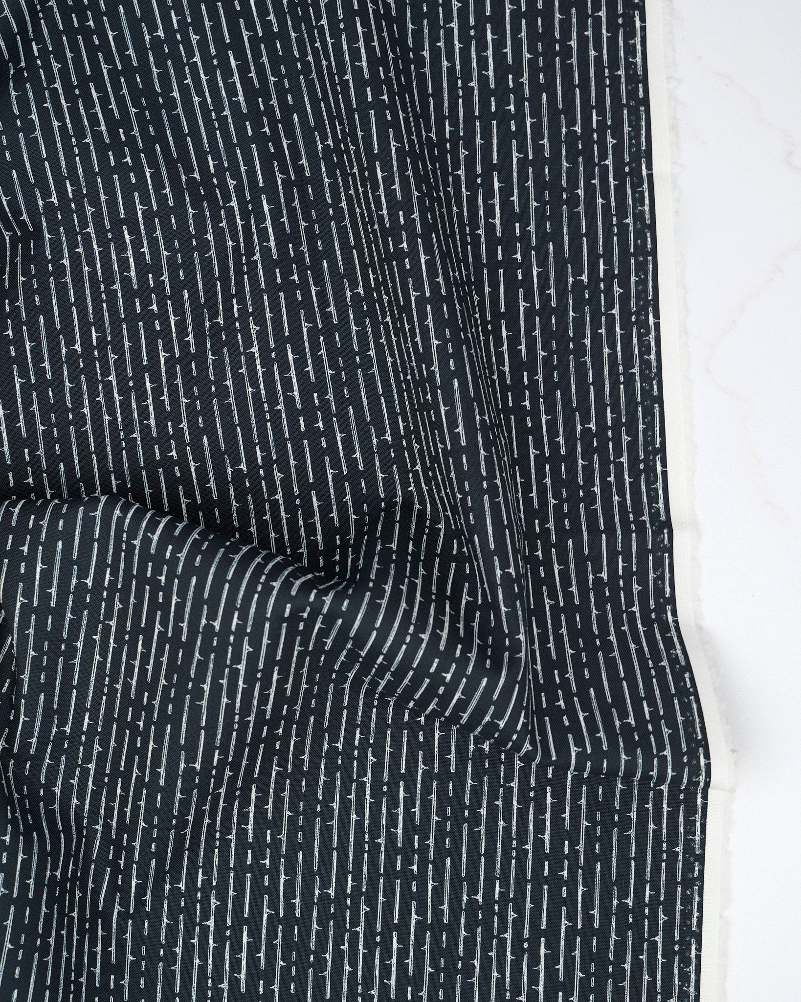 Thorny Stripes Onyx quilting fabric, part of the Coven fabric collection by Robin Pickens (SKU: 48806 16)