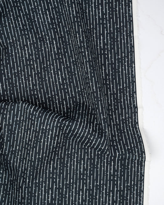 Thorny Stripes Onyx quilting fabric, part of the Coven fabric collection by Robin Pickens (SKU: 48806 16)