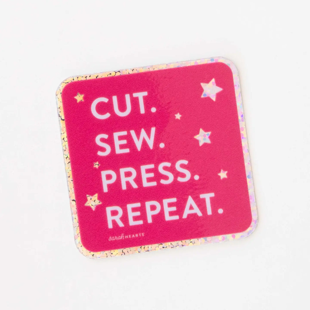 Sarah Hearts - Cut Sew Press Repeat - Sticker - S214