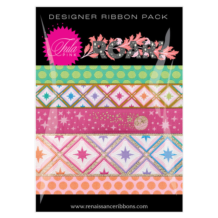 Renaissance Ribbons - Tula Pink - Roar in Blush - Designer Pack