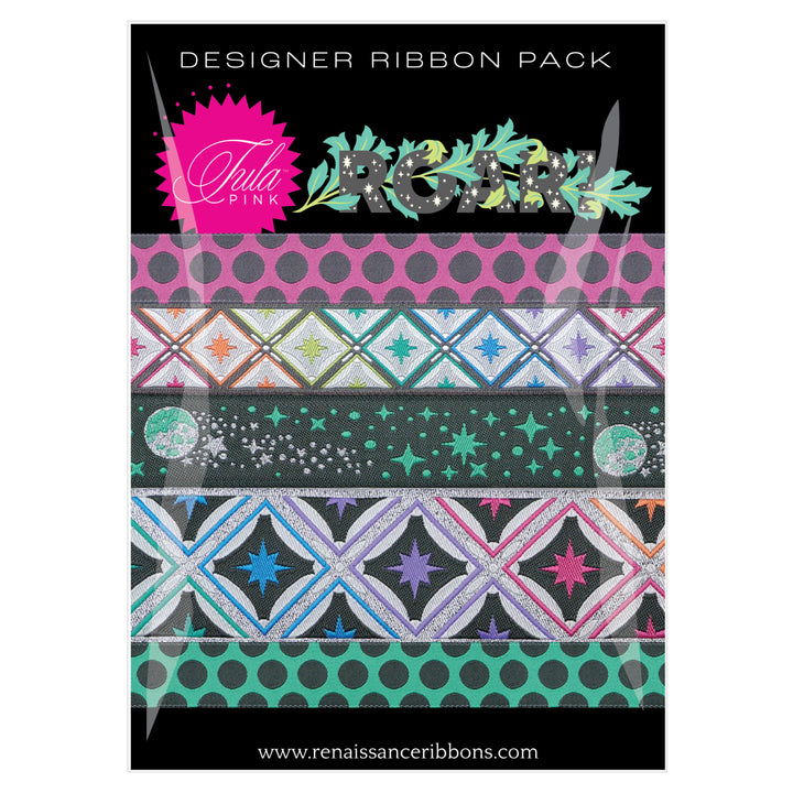 Renaissance Ribbons - Tula Pink - Roar in Storm - Designer Pack