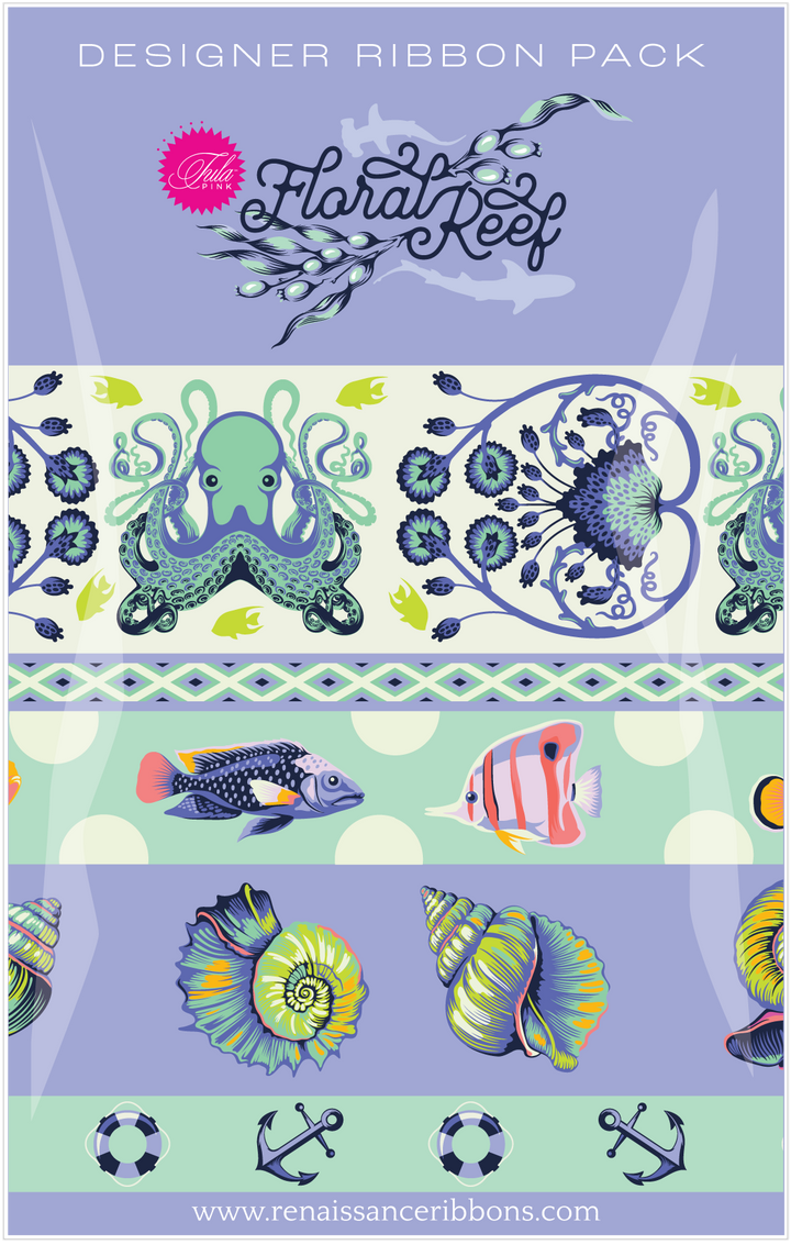 Marine Floral Reef Ribbon Pack by Tula Pink