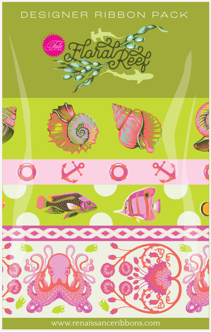 Seagrass Floral Reef Ribbon Pack by Tula Pink