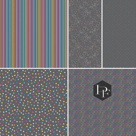 Dewfall Fat Quarter Bundle by Ghazal Ravazi, 5 pieces