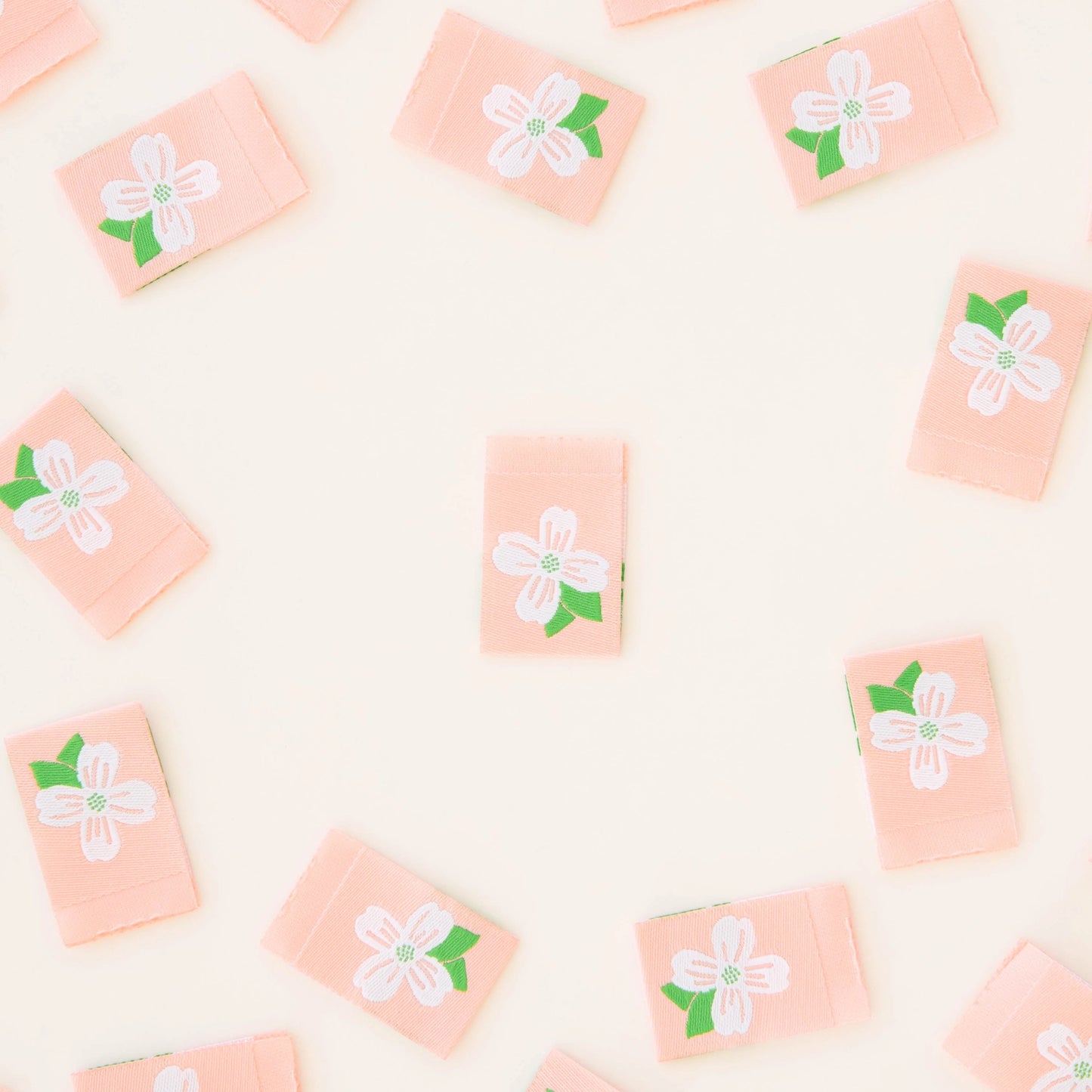 Sarah Hearts - Dogwood Blossom - Sewing Woven Clothing Label Tags - LP193