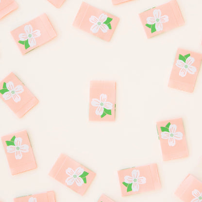 Sarah Hearts - Dogwood Blossom - Sewing Woven Clothing Label Tags - LP193