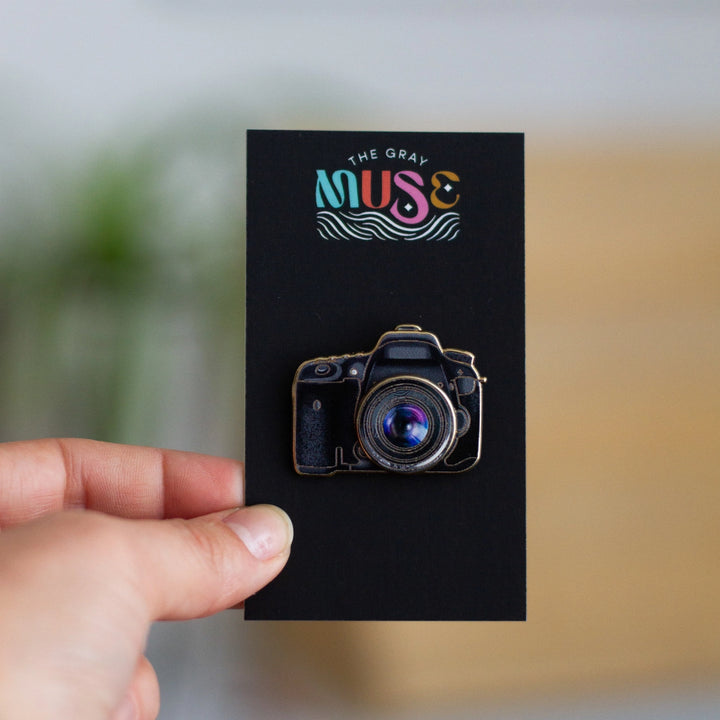 The Gray Muse - DSLR Camera Interactive - Enamel Pin