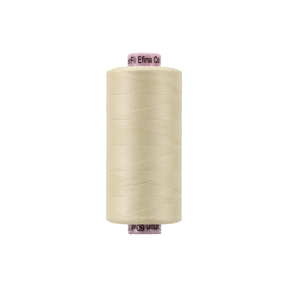 Wonderfil - Efina 60 wt. Thread - Egg Nog - 1500yd Spool - EF-91