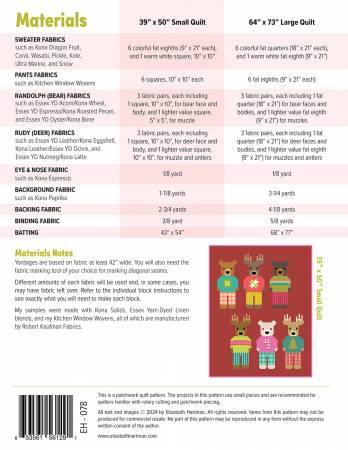 Randolph & Rudy - Quilt Pattern - Elizabeth Hartman - EH078 - Printed Pattern