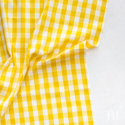 Popcorn Wovens Checks and Plaids in Lemon - by Elizabeth Hartman for Moda (Preorder)