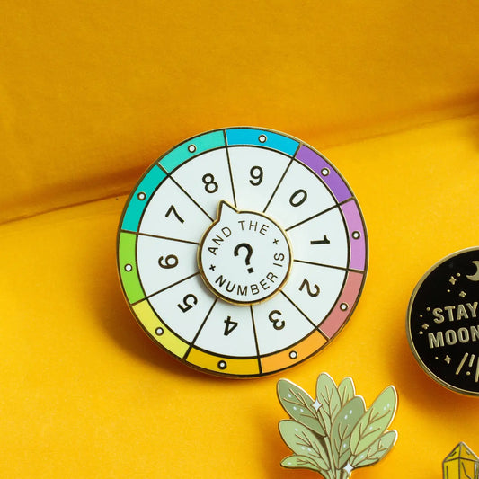 Spinning Numbers Interactive Enamel Pin - Occasionalish