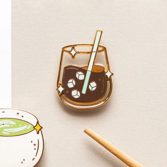 Iced Coffee Enamel Pin - Occasionalish