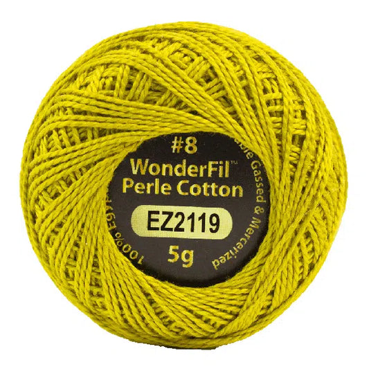 Chartreuse - 8 wt Perle Cotton Eleganza by Alison Glass