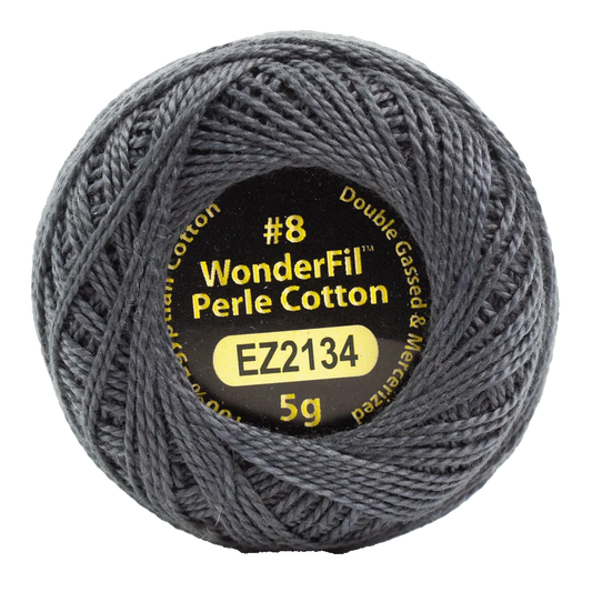 Charcoal - 8 wt Perle Cotton Eleganza by Alison Glass