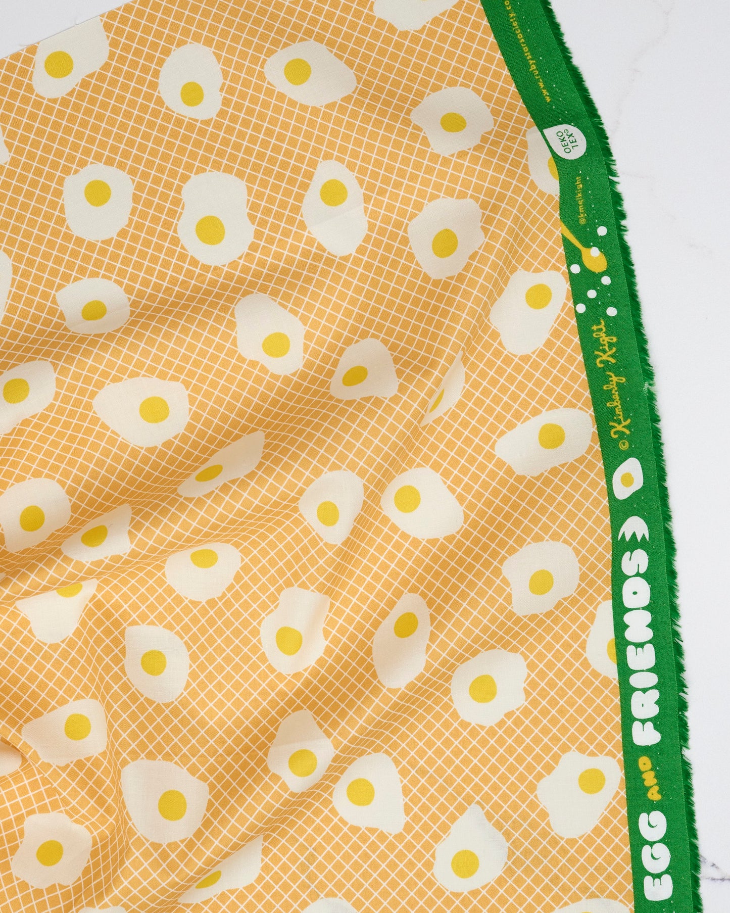 Fried Eggs in Cantaloupe - Egg and Friends by Kimberly Kight - Half Yard Fabric(Preorder)