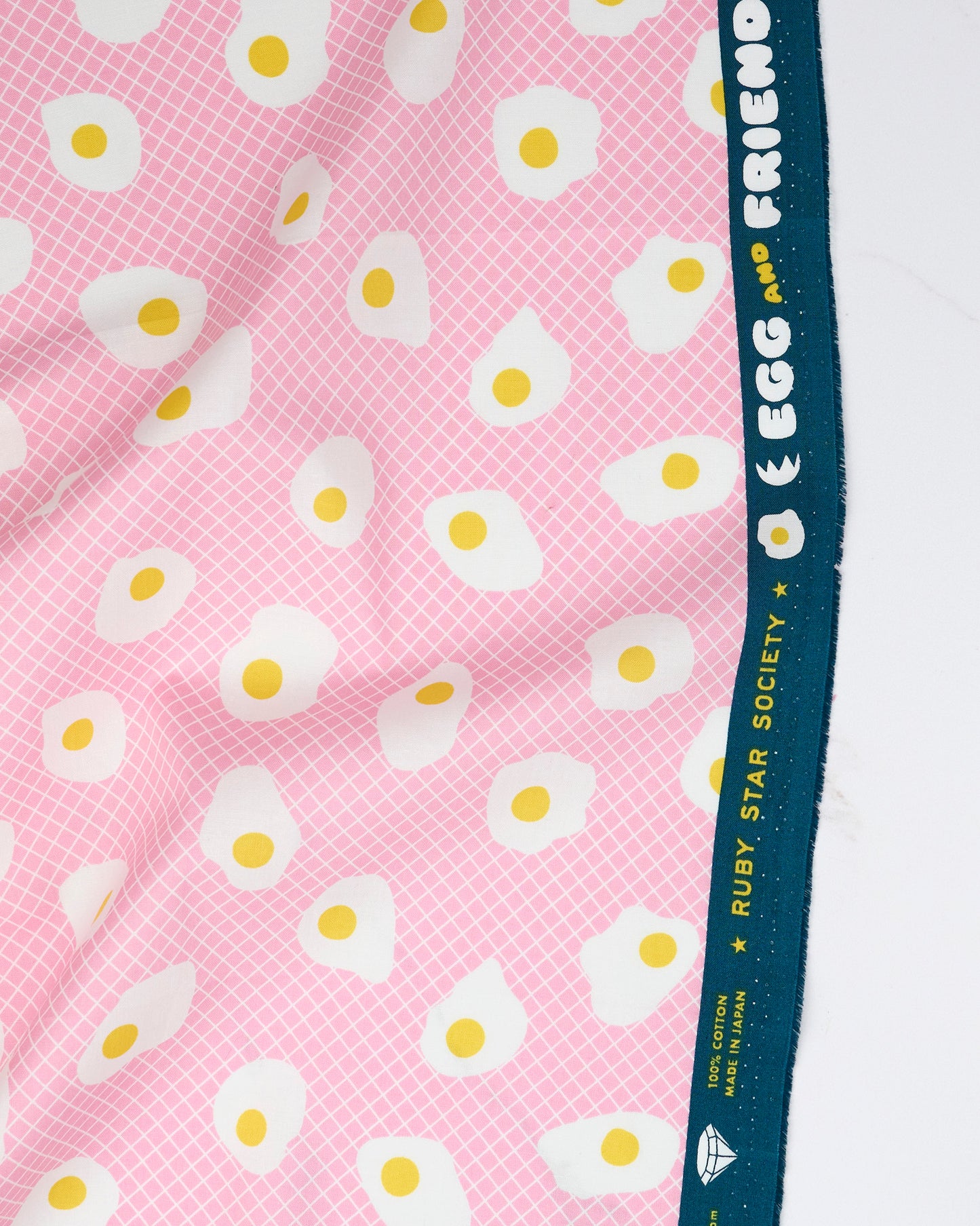 Fried Eggs in Posy - Egg and Friends by Kimberly Kight - Half Yard Fabric (Preorder)