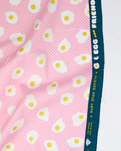 Fried Eggs in Posy - Egg and Friends by Kimberly Kight - Half Yard Fabric (Preorder)