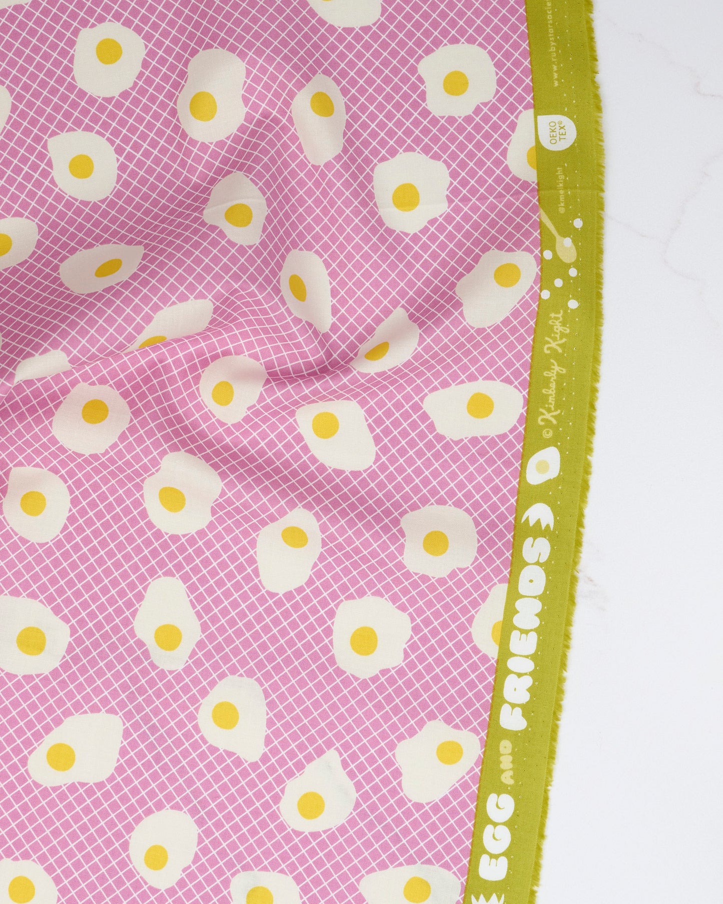 Fried Eggs in Kiss - Egg and Friends by Kimberly Kight - Half Yard Fabric (Preorder)