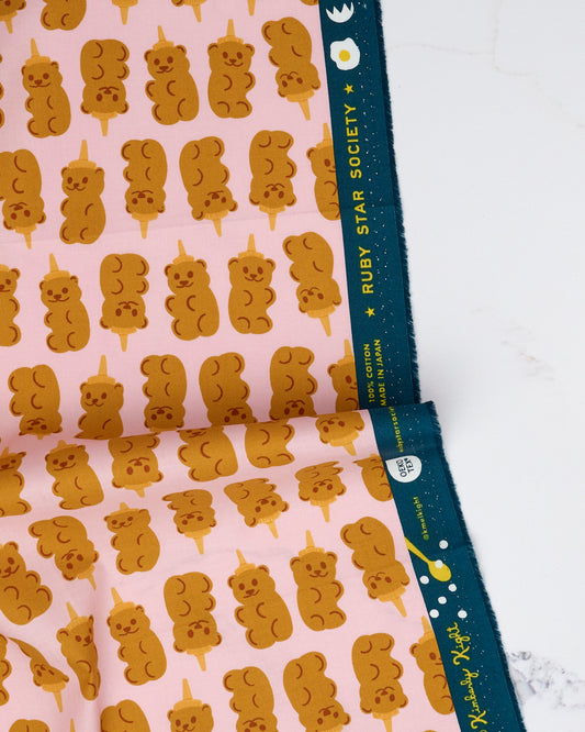 Honey Bears in Candy Pink - Egg and Friends by Kimberly Kight - Half Yard Fabric (Preorder)