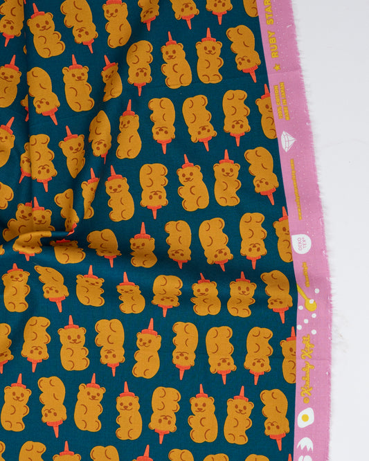 Honey Bears in Galaxy - Egg and Friends by Kimberly Kight - Half Yard Fabric (Preorder)