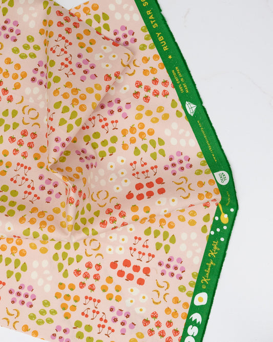 Froot in Vintage Pink - Egg and Friends by Kimberly Kight - Half Yard Fabric (Preorder)
