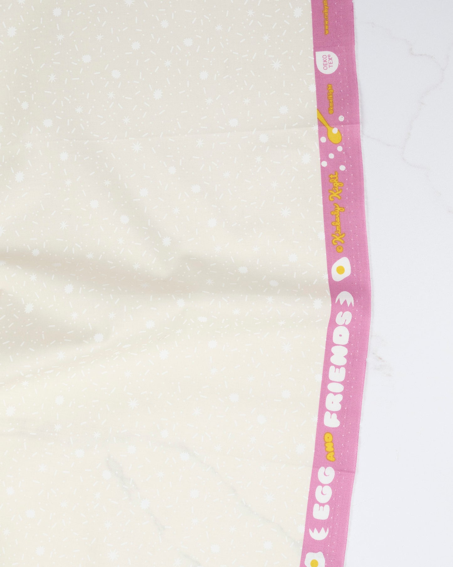 Sugar Rush in Natural - Egg and Friends by Kimberly Kight - Half Yard