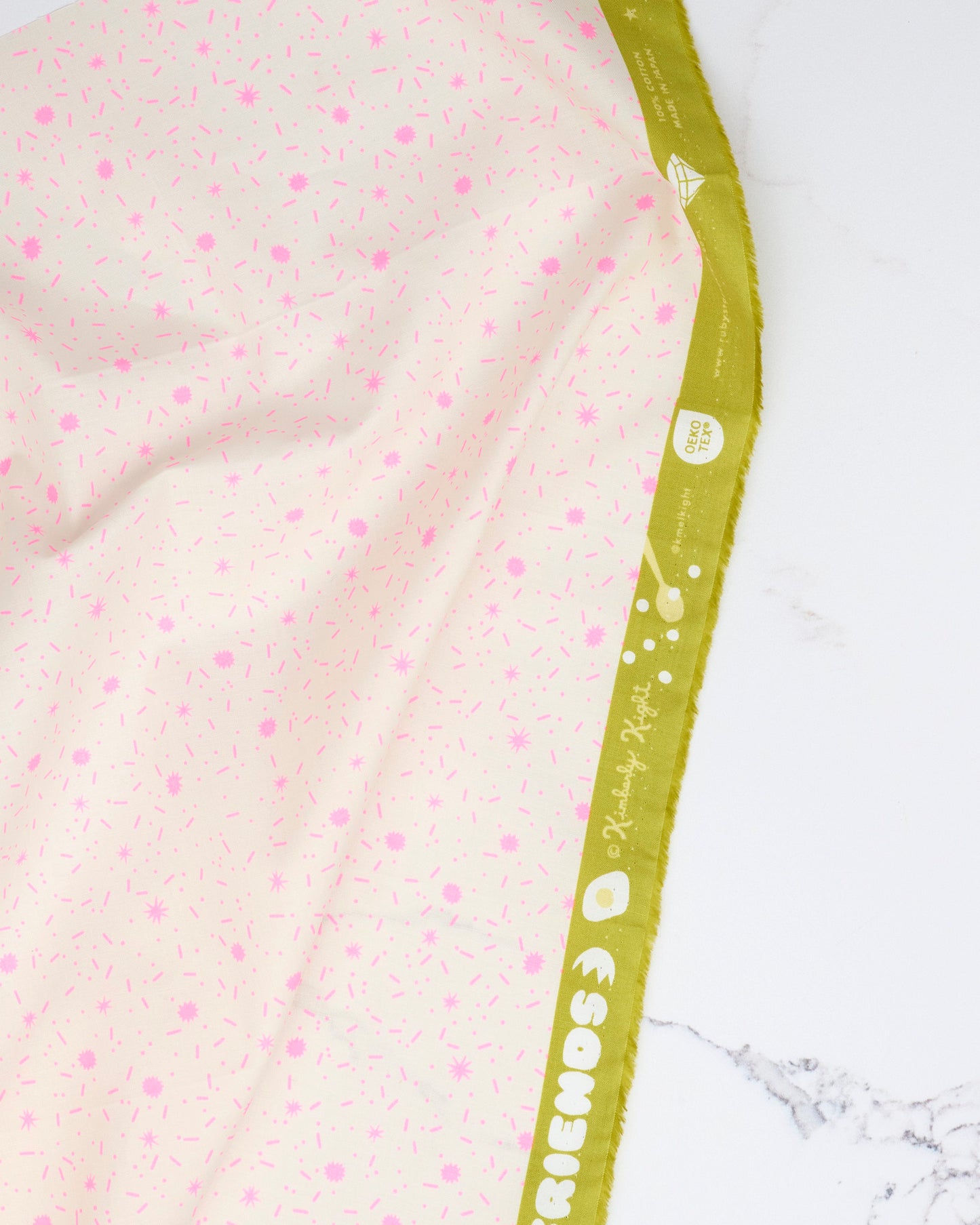 Sugar Rush in Neon Pink - Egg and Friends by Kimberly Kight - Half Yard Fabric (Preorder)