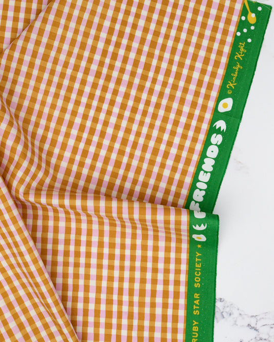 Tablecloth in Honey - Egg and Friends by Kimberly Kight - Half Yard Fabric (Preorder)