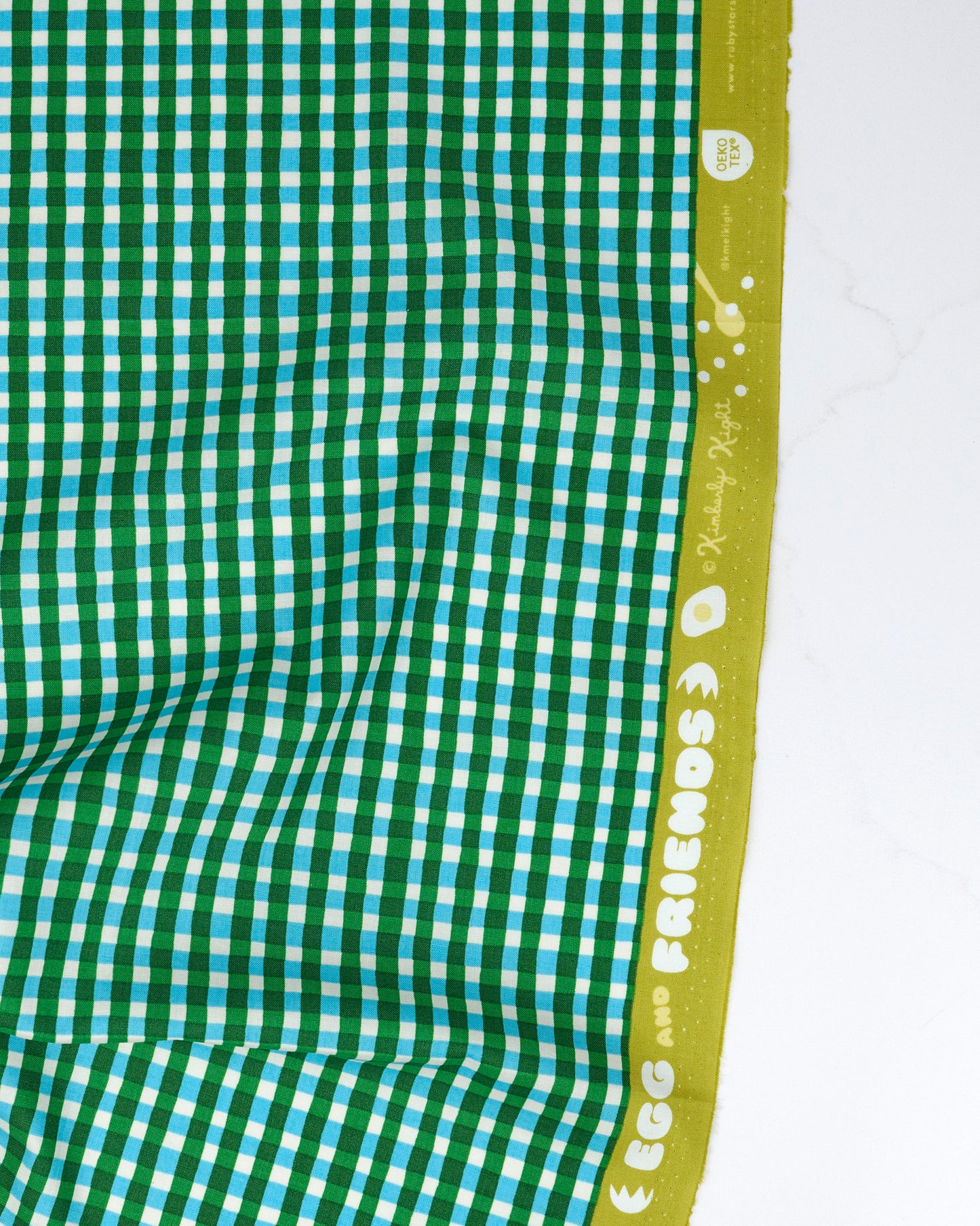 Tablecloth in Verdant - Egg and Friends by Kimberly Kight - Half Yard