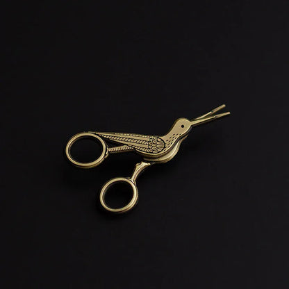 The Gray Muse - Embroidery Crane Interactive Scissors - Enamel Pin