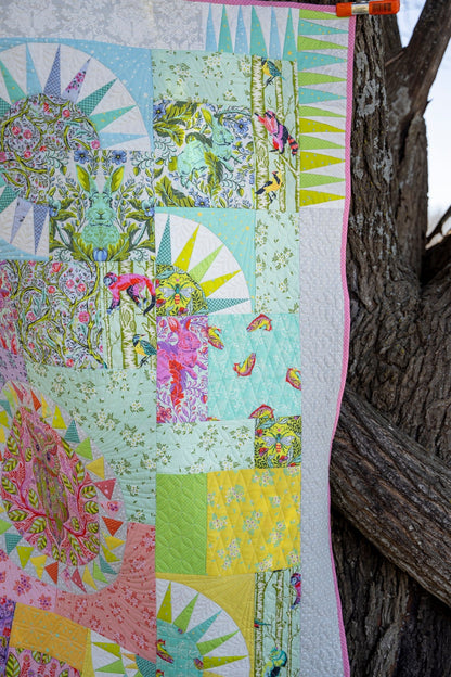 Emperor's Wheel Quilt Kit - Full Moon Forest II by Tula Pink - Fabric Only