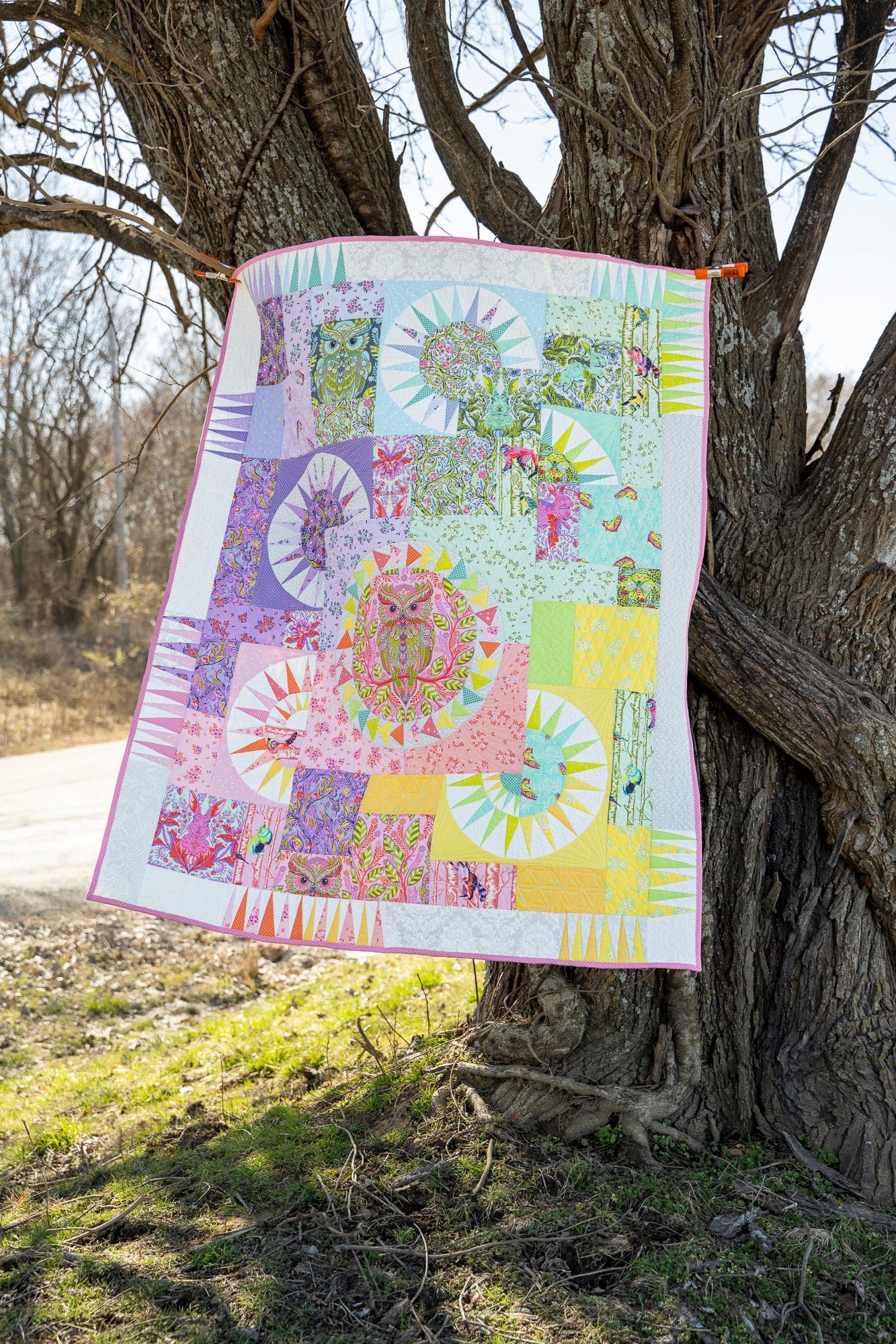 Emperor's Wheel Quilt Kit - Full Moon Forest II by Tula Pink - Fabric Only