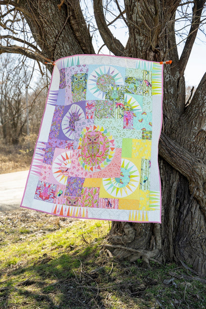 Emperor's Wheel Quilt Kit - Full Moon Forest II by Tula Pink - Fabric Only