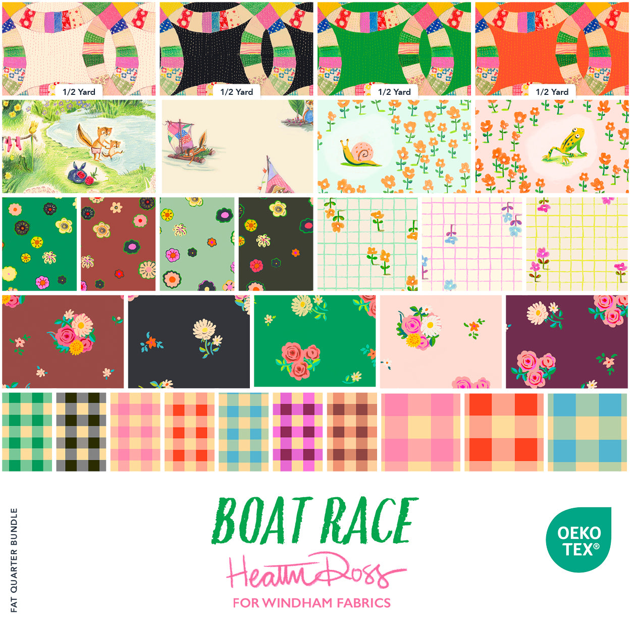 Boat Race - Heather Ross - Fat Quarter Bundle, 30 pcs (Preorder)