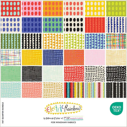 Electric Rainbow Fat Quarter Bundle, 36 Pieces - by Deborah Fisher (Preorder)