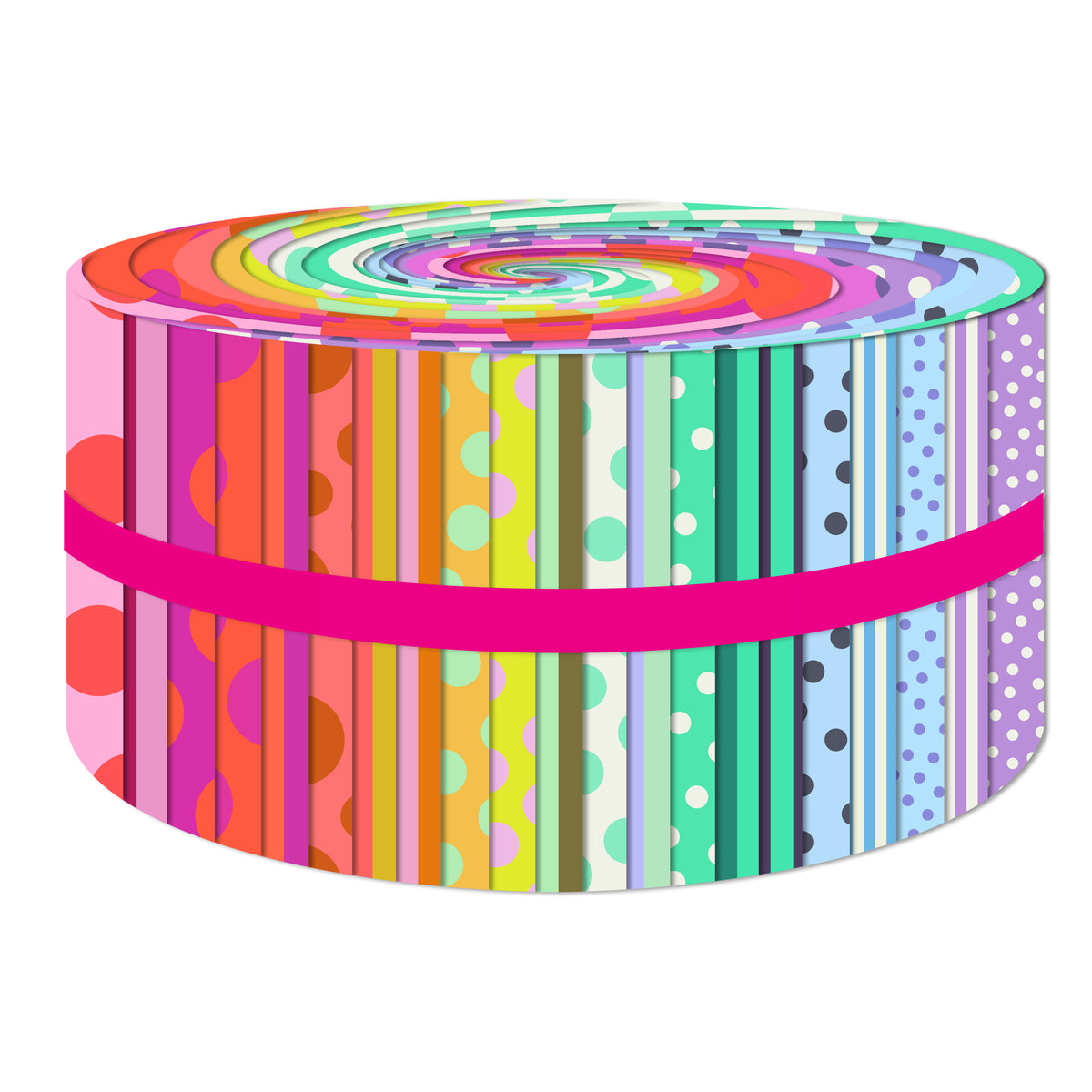 True Colors Sticks and Stones 2.5" Design Roll by Tula Pink, 40 pieces (Preorder)