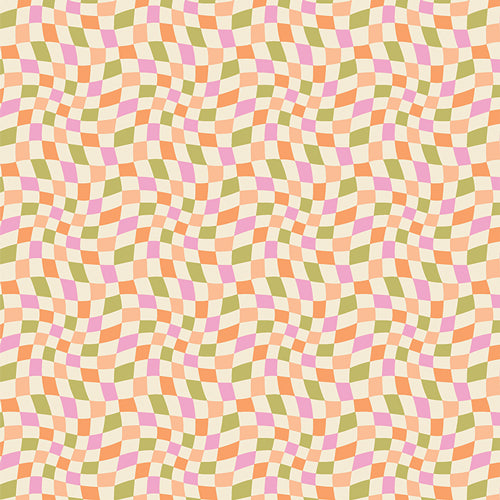 Cotton quilting fabric pattern called 'Rhythmic Expression'. Part of the 'Flower Bloom' fabric collection. Designed by AGF Studio for fabric company Art Gallery Fabrics. SKU: FBL90707. 44-45 inch width.