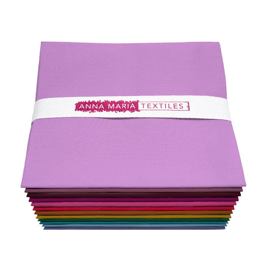 Happy Place Solids Fat Quarter Bundle by Anna Maria, 12 Pieces (Preorder)