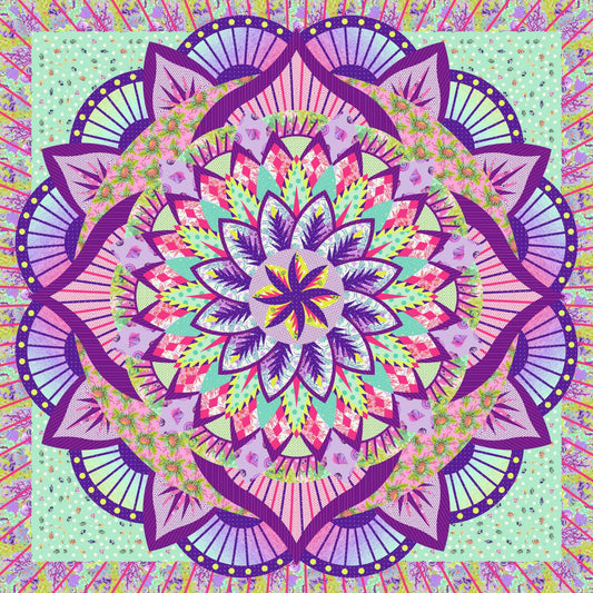 Dinner Plate Dahlia Floral Reef Quilt Kit - Fabric Only (Preorder)