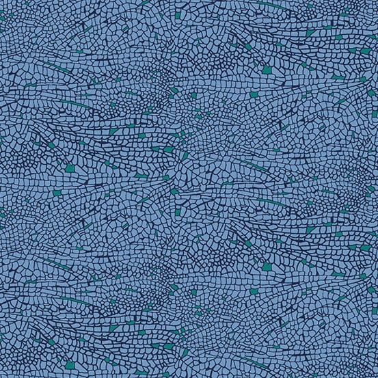 Cotton quilting fabric pattern called 'Devil's Arrow in Darner'. Part of the 'Fabrics from the Basement' fabric collection. Designed by Giucy Giuce for fabric company Andover Fabrics. SKU: A-458-B. 44-45 inch width.