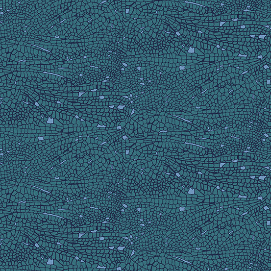 Cotton quilting fabric pattern called 'Devil's Arrow in Macromiidae'. Part of the 'Fabrics from the Basement' fabric collection. Designed by Giucy Giuce for fabric company Andover Fabrics. SKU: A-458-T. 44-45 inch width.