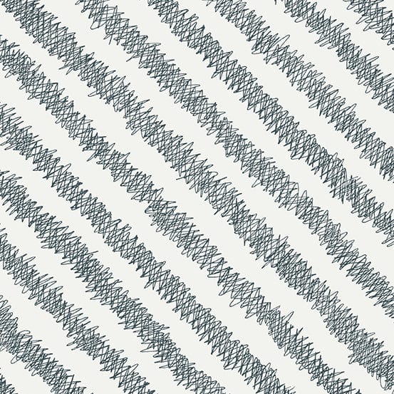 Cotton quilting fabric pattern called 'Etch in Milk'. Part of the 'Fabrics from the Basement' fabric collection. Designed by Giucy Giuce for fabric company Andover Fabrics. SKU: A-460-L. 44-45 inch width.