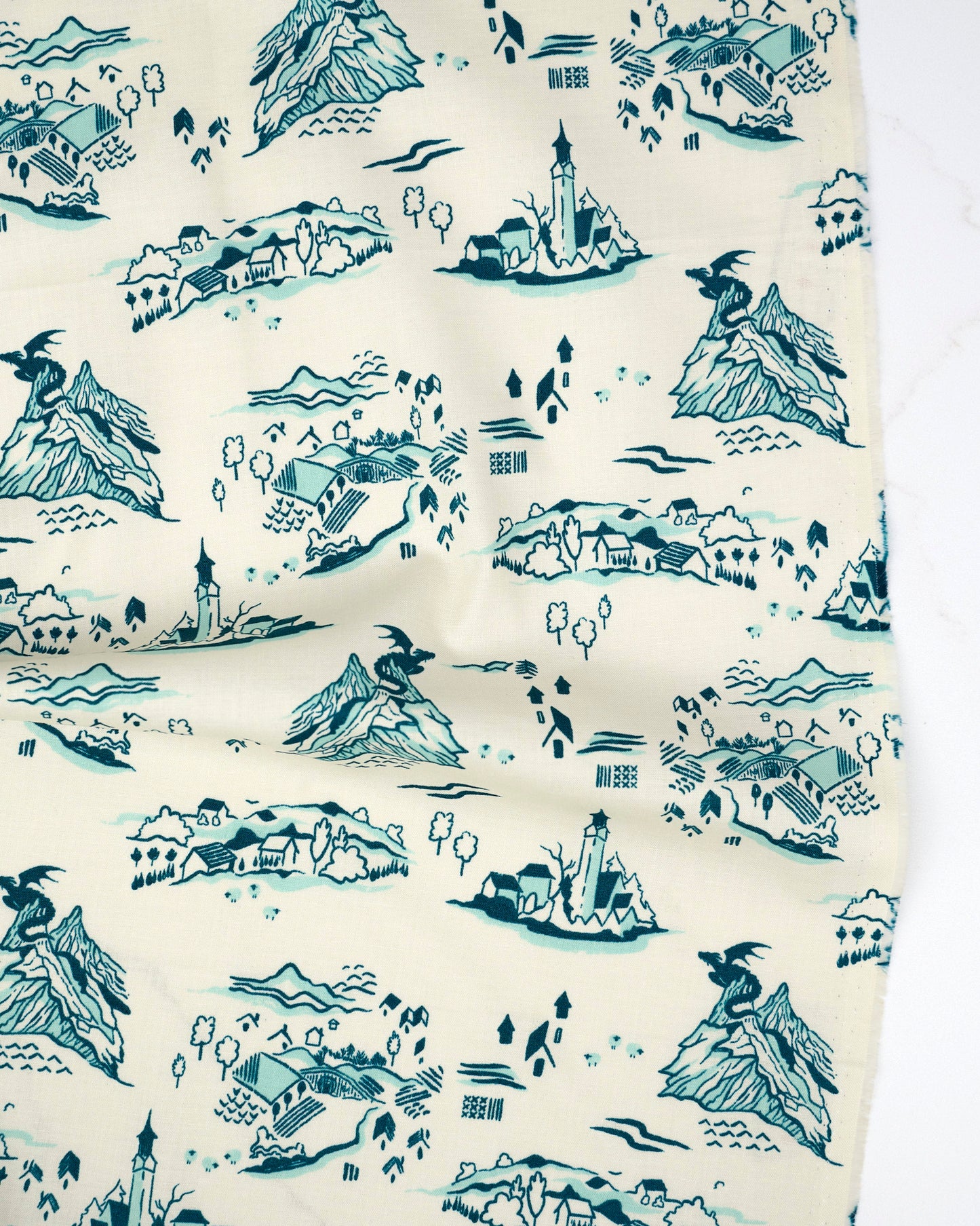 Mountain Town in Frost - Fireglow by Sarah Watts - Half Yard Fabric (Preorder)