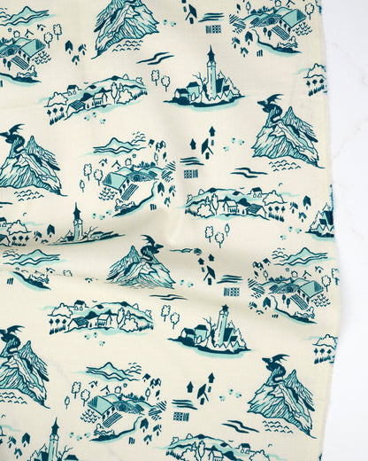 Mountain Town in Frost - Fireglow by Sarah Watts - Half Yard Fabric (Preorder)