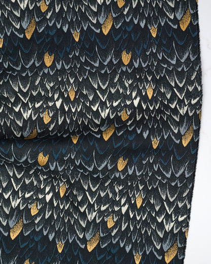 Scales in Metallic Smoke - Fireglow by Sarah Watts - Half Yard Fabric (Preorder)
