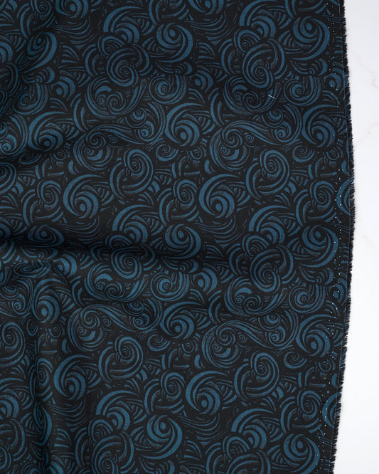 Smoke in Black - Fireglow by Sarah Watts - Half Yard Fabric (Preorder)